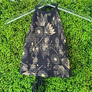 Urban Outfitters Floral Open Back Halter Top